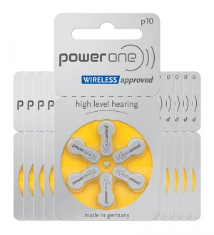 Piles auditives 10 - Power One - Lot de 60 piles