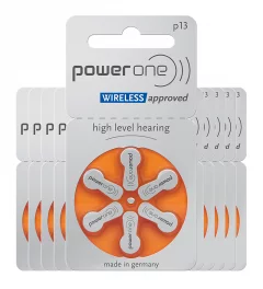 Piles auditives 13 - Power One - Lot de 60 piles