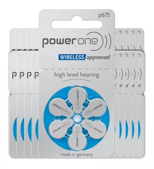 Piles auditives 675 - Power One - Lot de 120 piles