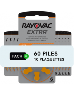 Piles auditives 13 - Rayovac - Lot de 60 piles 2