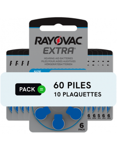 Piles auditives 675 - Rayovac - Lot de 60 piles 2