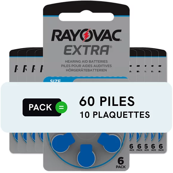 10 - 20 - 30 plaquettes de 6 piles 312 Rayovac 0% mercure - Livraison 0,01 €