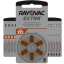 Piles auditives 312 - Rayovac - Lot de 60 piles