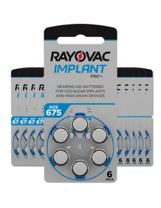 Piles Implant cochléaire - Rayovac - Lot de 60 piles