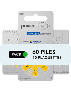 Piles auditives 10 - Power One - Lot de 60 piles 2