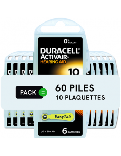 Piles auditives 10 - Duracell - Lot de 60 piles 2