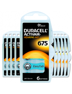 Piles auditives 675 - Duracell - Lot de 60 piles