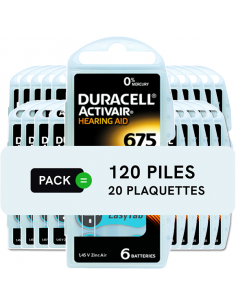 Piles auditives 675 - Duracell - Lot de 120 piles 2
