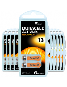 Piles auditives 13 - Duracell - Lot de 60 piles