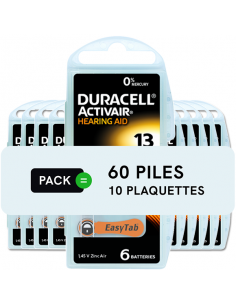 Piles auditives 13 - Duracell - Lot de 60 piles 2